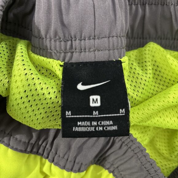 Nike Swim Trunks Volt Green Gray Mens Size Medium Inseam 10” - Picture 5 of 5
